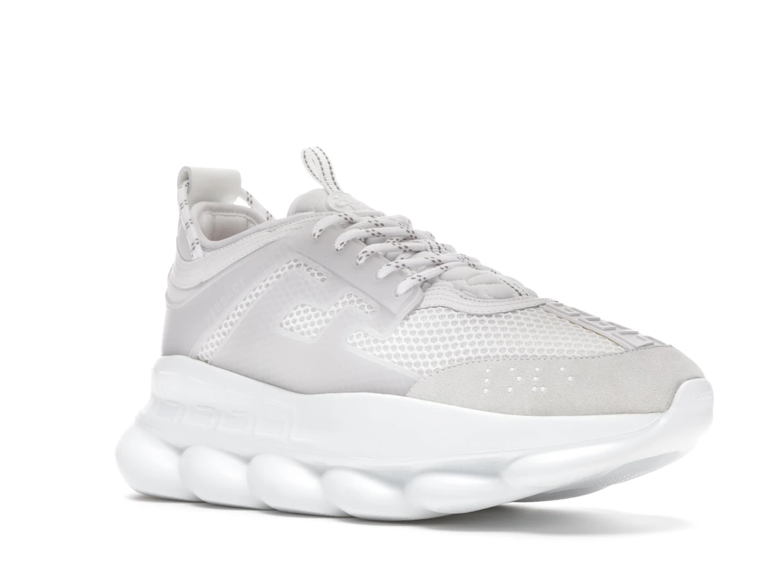 Vue 5 de Versace Chain Reaction White Mesh Rubber Suede