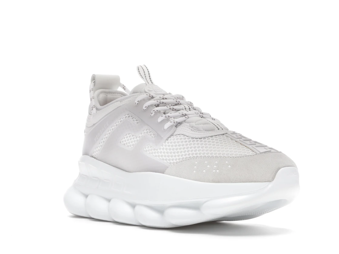 Vue 6 de Versace Chain Reaction White Mesh Rubber Suede