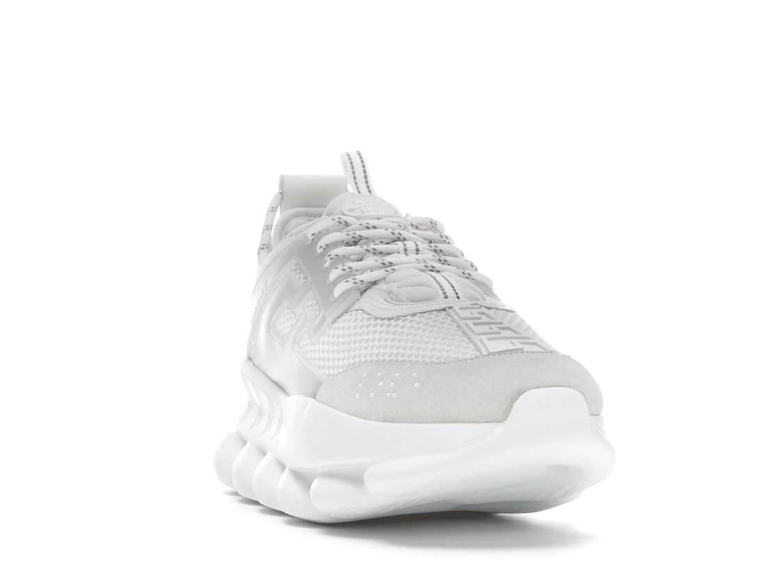 Vue 8 de Versace Chain Reaction White Mesh Rubber Suede
