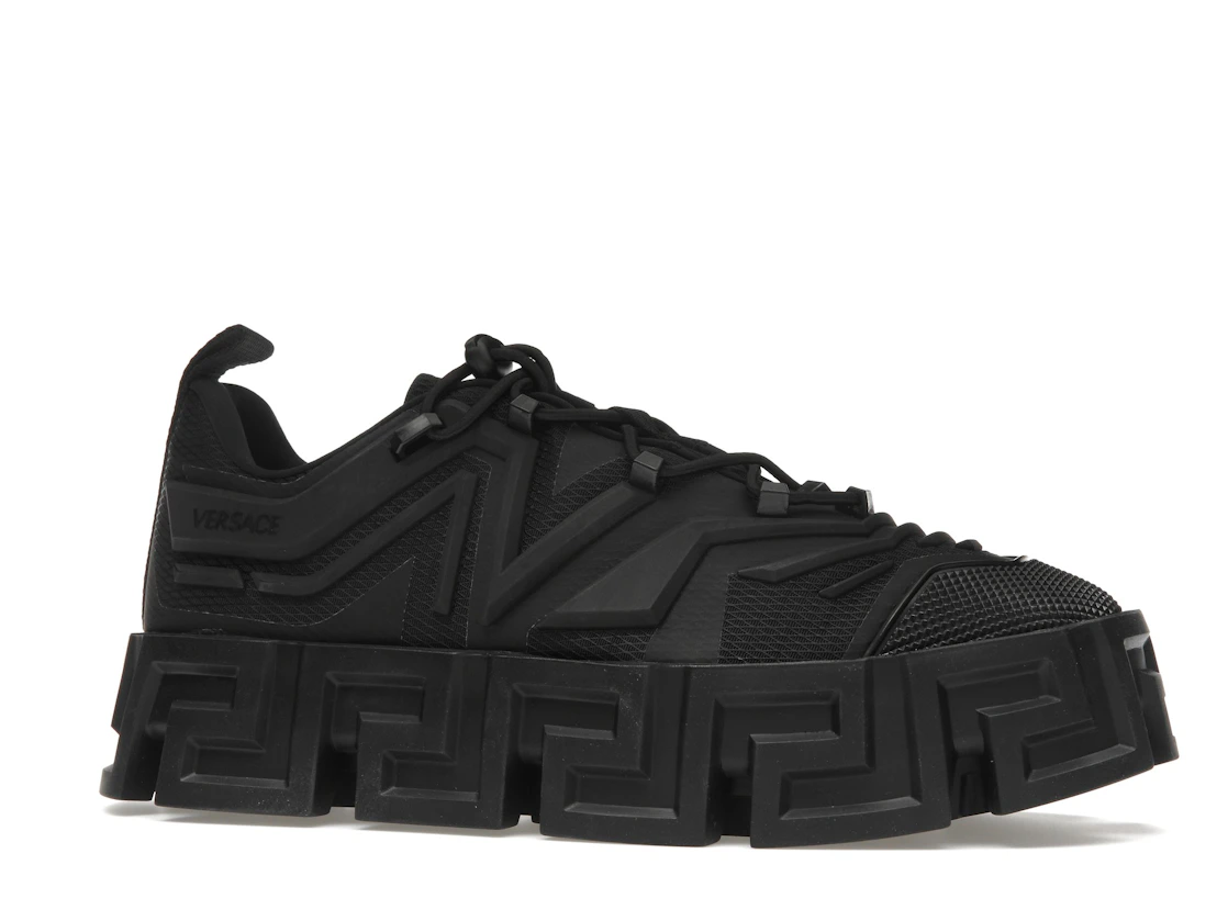 Vue 3 de Versace Greca Labyrinth Lace-up Sneaker Black