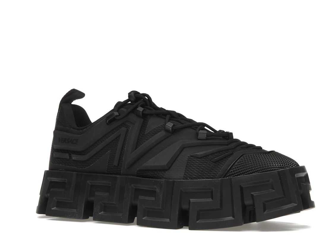 Vue 4 de Versace Greca Labyrinth Lace-up Sneaker Black