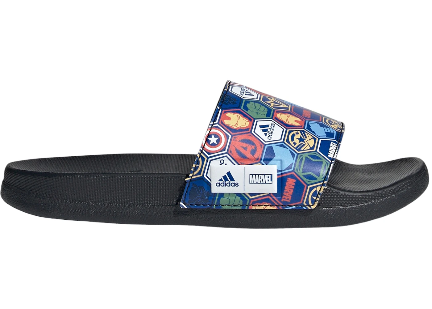 adidas Adilette Comfort Slides Marvel Cloud White Royal Blue Core Black (GS)