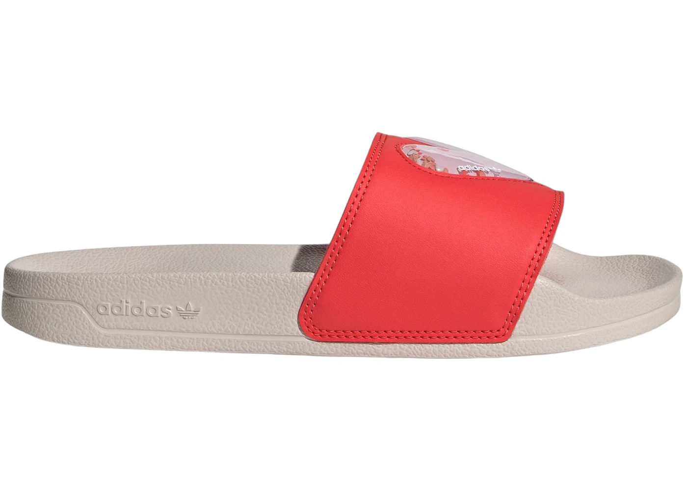 adidas Adilette Lite Slides Bright Red Clear Pink Wonder Clay