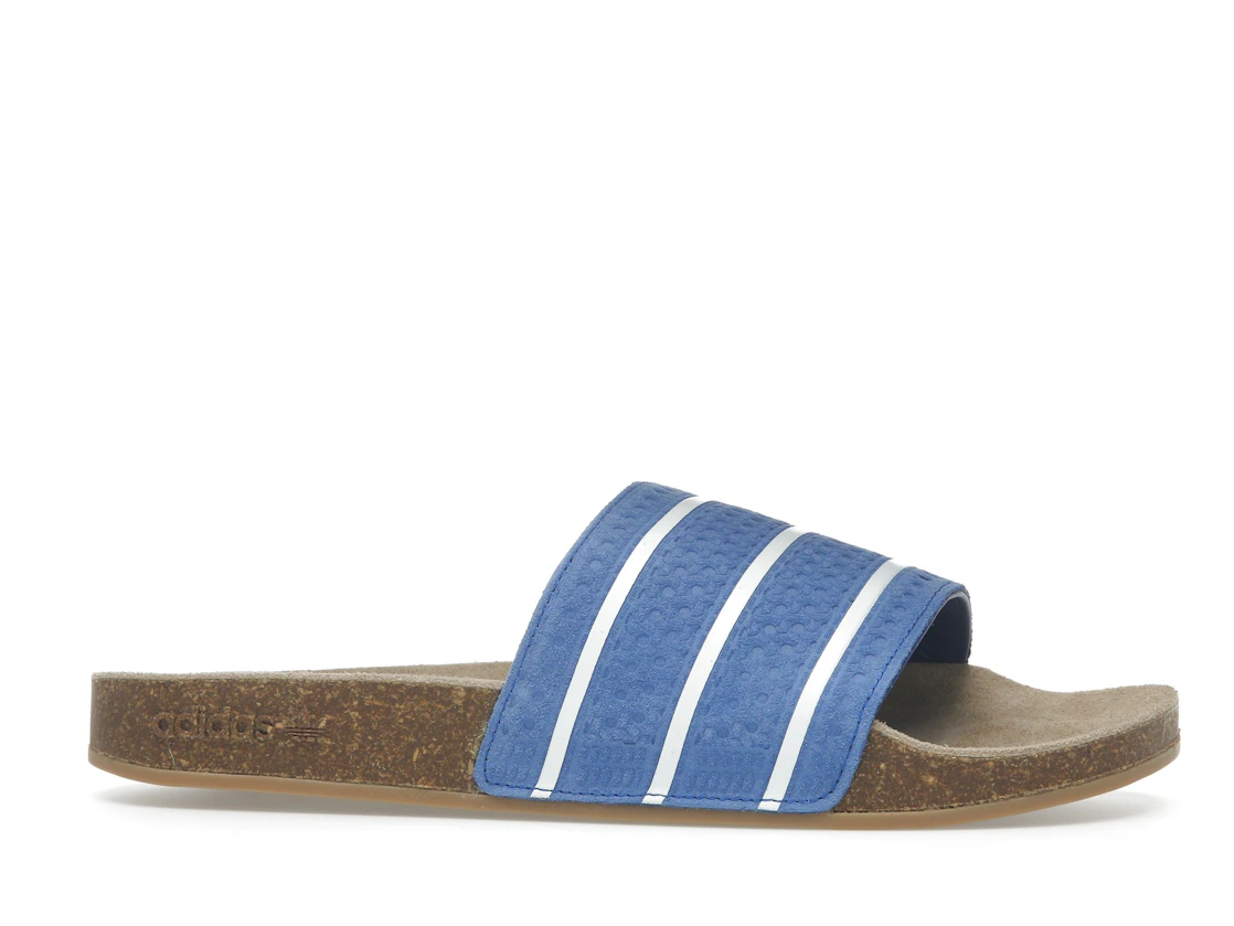 Vue 2 de adidas Adilette Slides Royal Blue Core White Gum