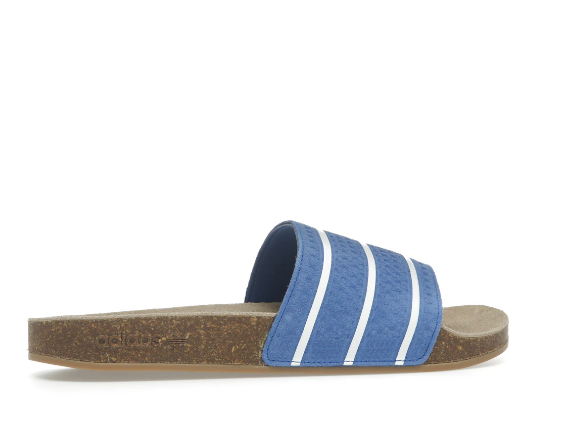 Vue 35 de adidas Adilette Slides Royal Blue Core White Gum