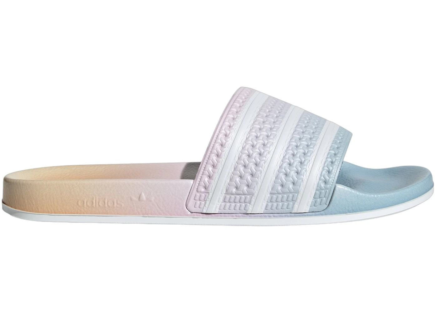 adidas Adilette Slides Wonder Blue Cloud White Acid Orange