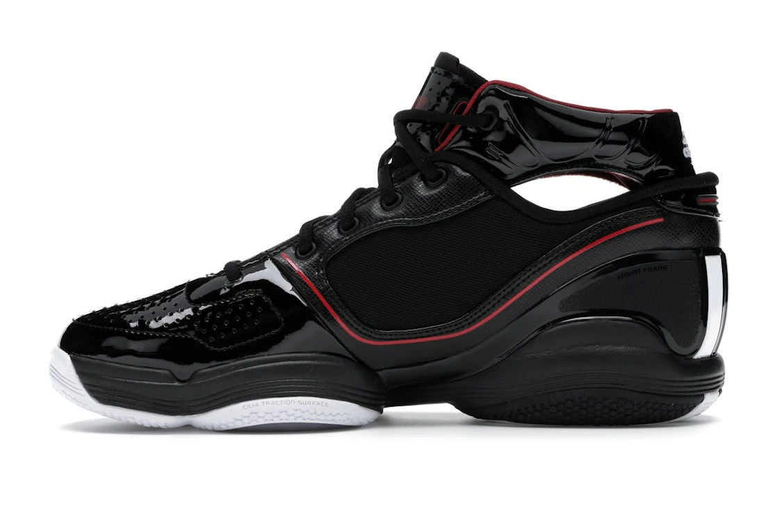 Vue 19 de adidas Adizero Rose 1 Black Red