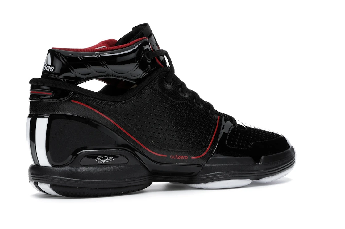 Vue 34 de adidas Adizero Rose 1 Black Red