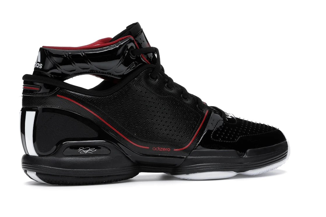 Vue 35 de adidas Adizero Rose 1 Black Red