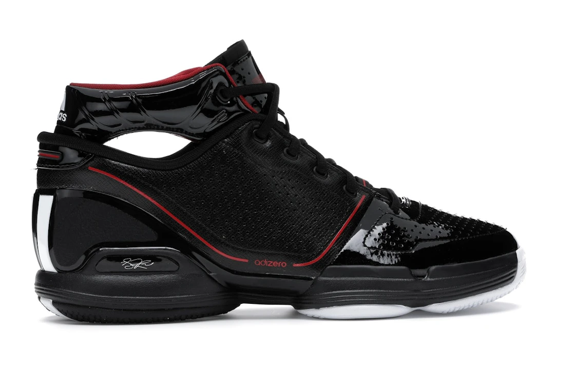 Vue 36 de adidas Adizero Rose 1 Black Red