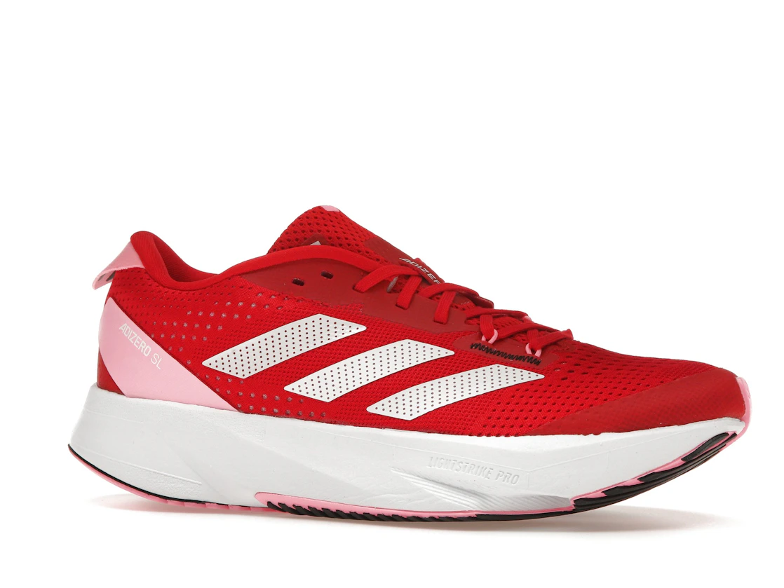 Vue 3 de adidas Adizero SL Better Scarlet Cloud White Beam Pink 