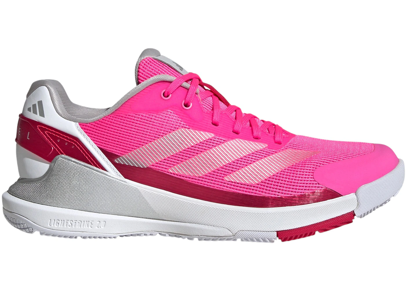 adidas Crazyquick Lightstrike Padel Lucid Pink Silver Metallic Lucid Red 