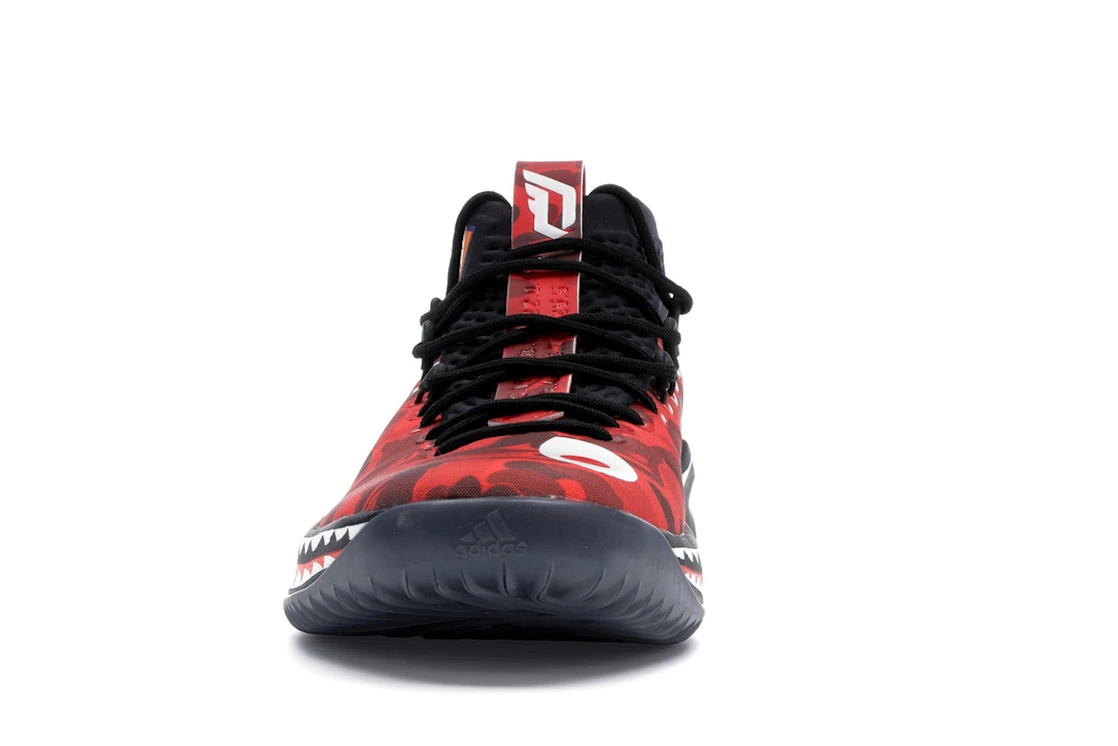 Vue 11 de adidas Dame 4 A Bathing Ape Red