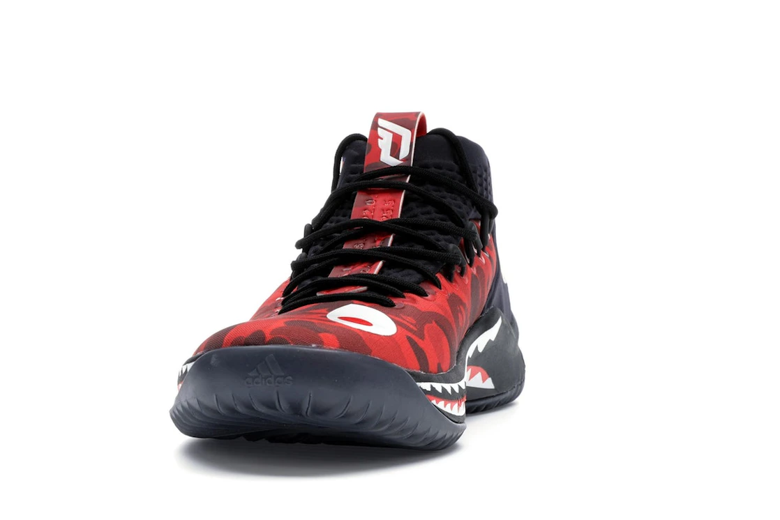 Vue 12 de adidas Dame 4 A Bathing Ape Red