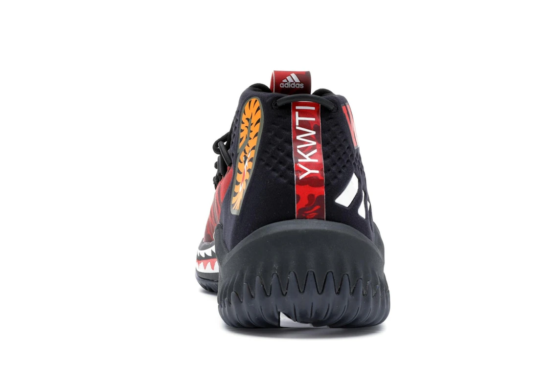 Vue 28 de adidas Dame 4 A Bathing Ape Red