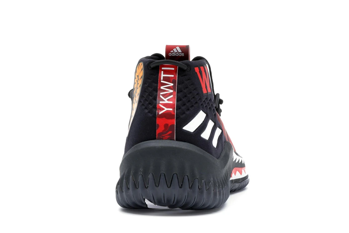 Vue 29 de adidas Dame 4 A Bathing Ape Red