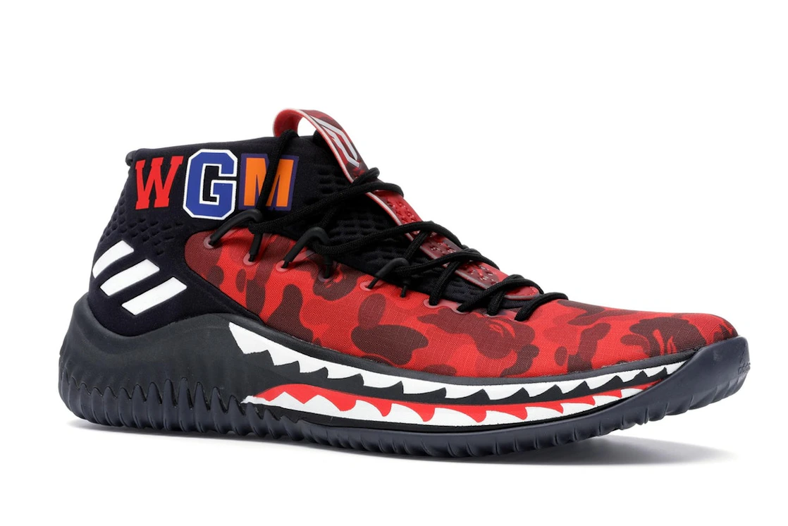 Vue 4 de adidas Dame 4 A Bathing Ape Red