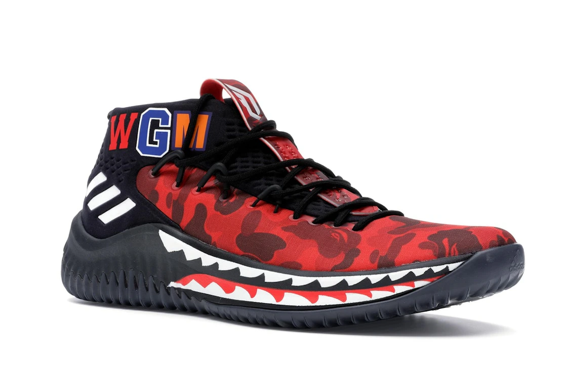 Vue 5 de adidas Dame 4 A Bathing Ape Red