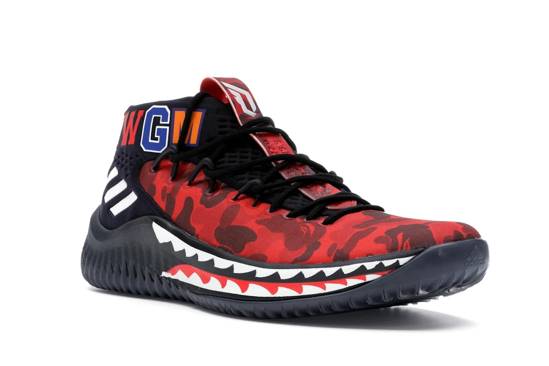 Vue 6 de adidas Dame 4 A Bathing Ape Red