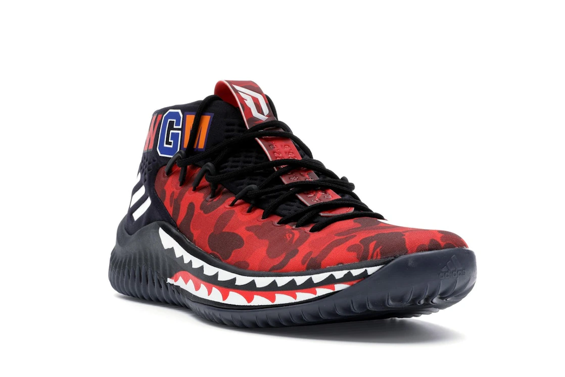 Vue 7 de adidas Dame 4 A Bathing Ape Red