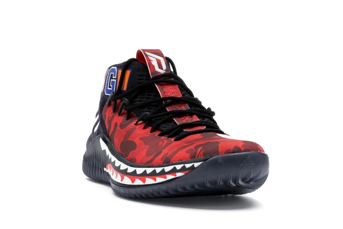 Vue 8 de adidas Dame 4 A Bathing Ape Red