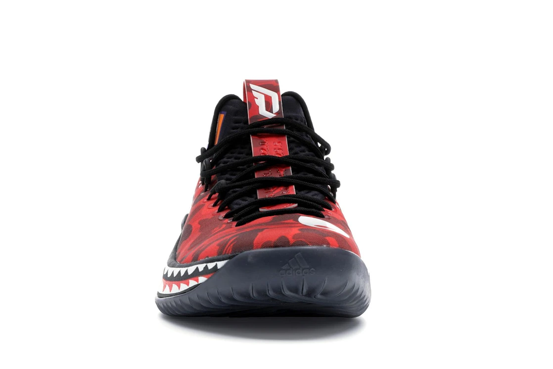 Vue 10 de adidas Dame 4 A Bathing Ape Red