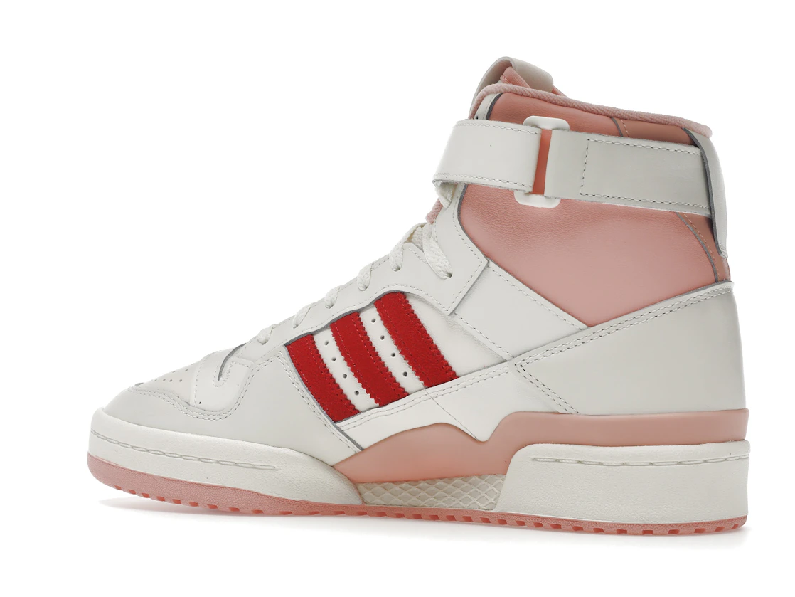 Vue 22 de adidas Forum 84 Hi Off White Pink Red