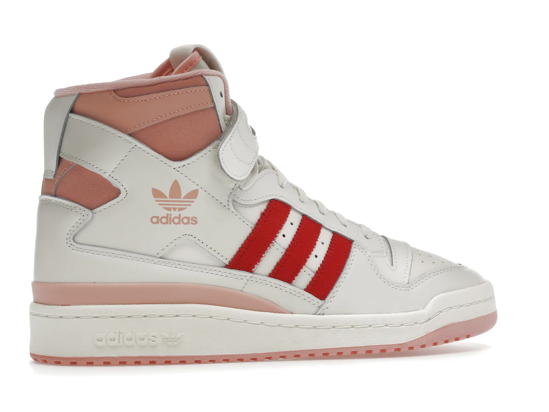 Vue 35 de adidas Forum 84 Hi Off White Pink Red
