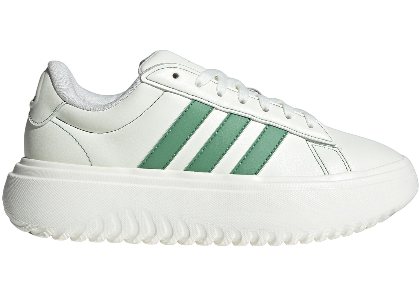 adidas Grand Court Platform Off White Preloved Green Gum 