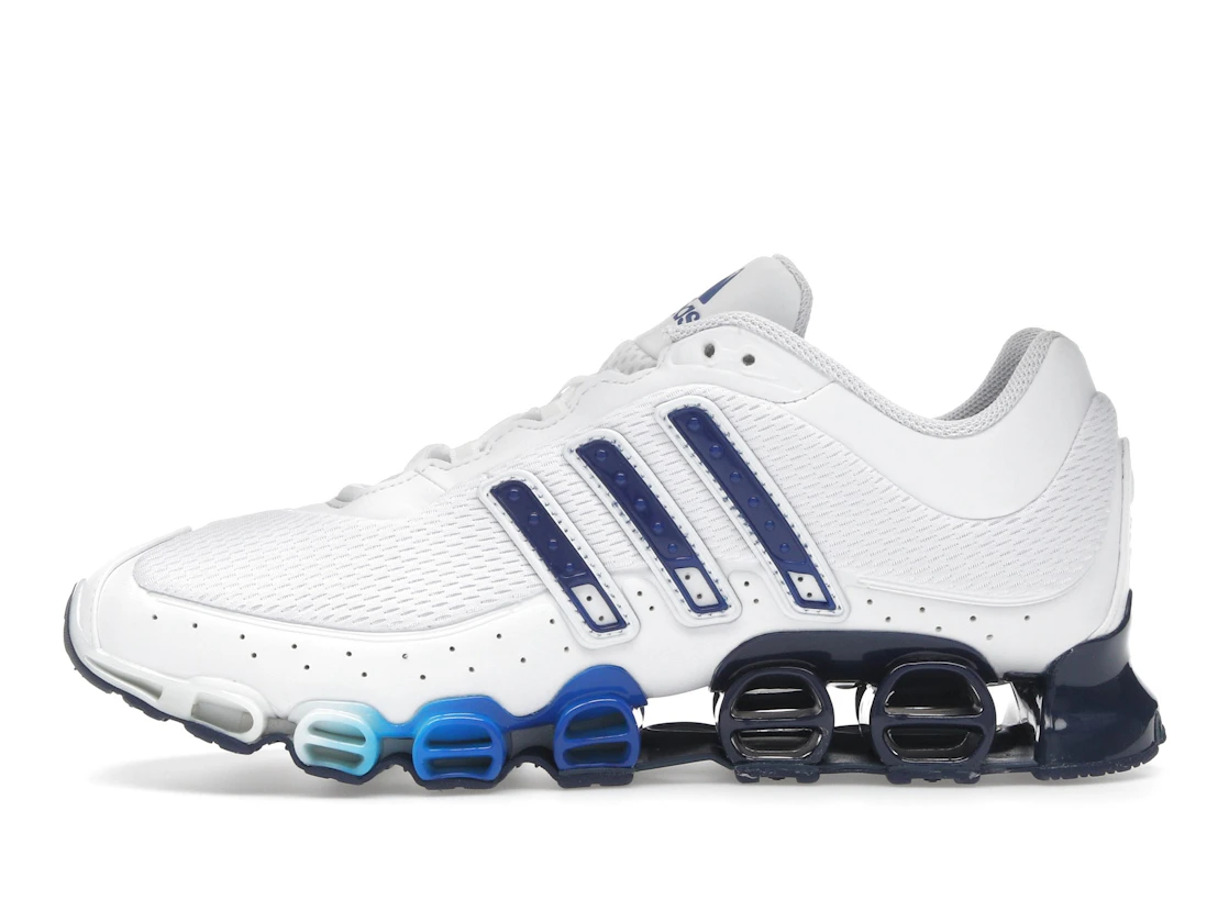 Vue 19 de adidas Megaride Cloud White Dark Blue Royal Blue