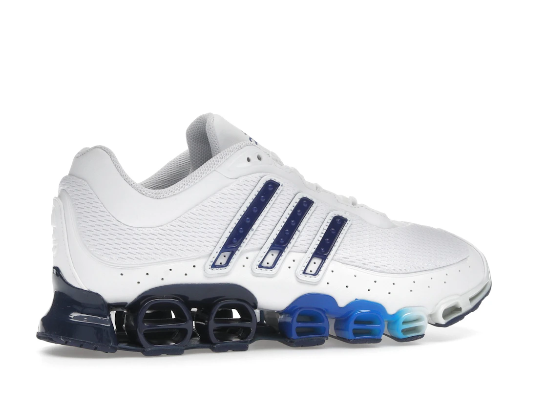 Vue 35 de adidas Megaride Cloud White Dark Blue Royal Blue