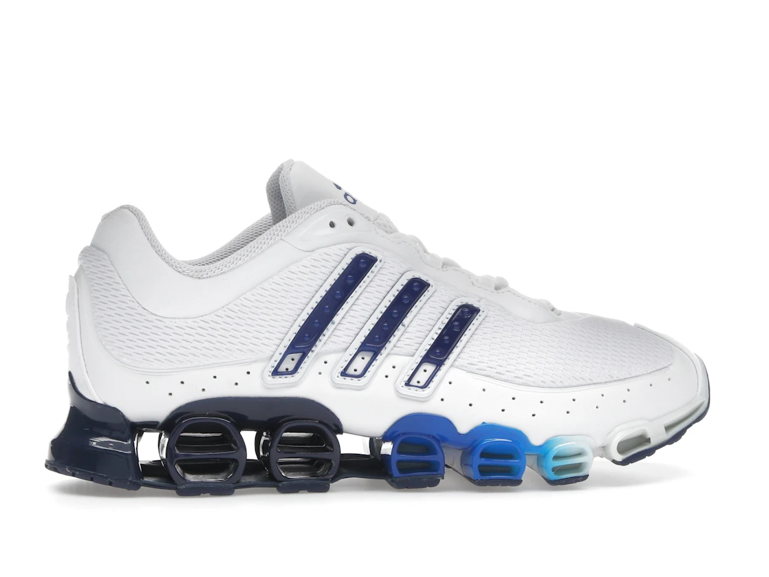 Vue 36 de adidas Megaride Cloud White Dark Blue Royal Blue