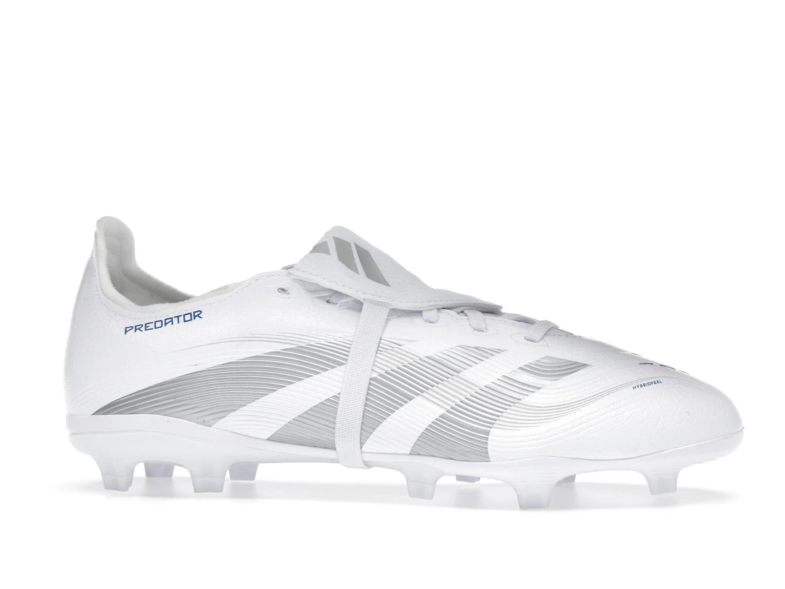 Vue 2 de adidas Predator League Fold-Over Tongue FG/MG Cloud White Silver Metallic Bright Royal