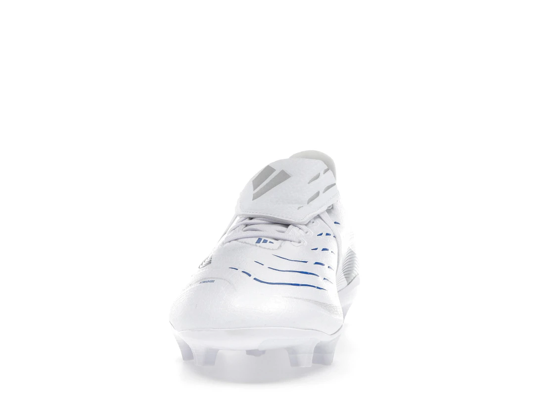 Vue 11 de adidas Predator League Fold-Over Tongue FG/MG Cloud White Silver Metallic Bright Royal