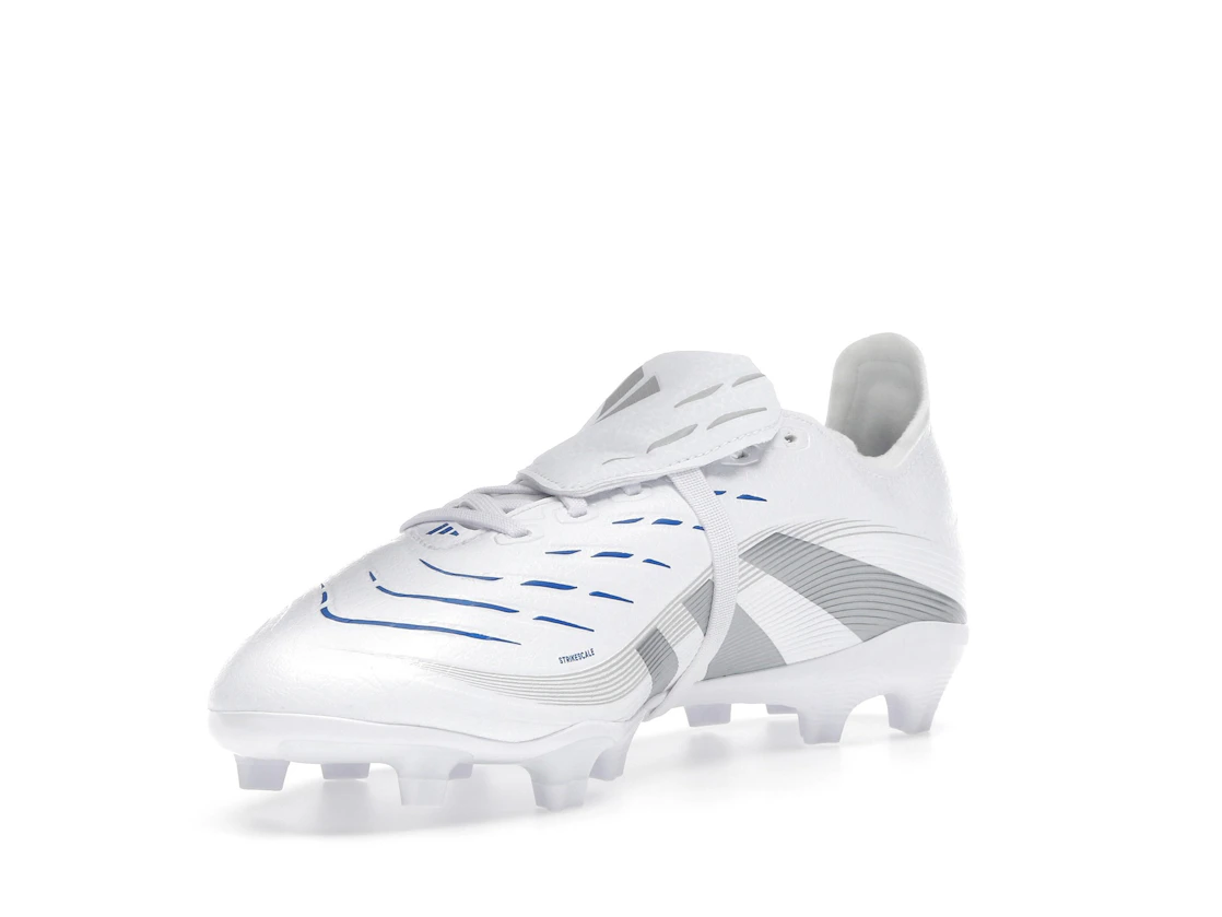 Vue 14 de adidas Predator League Fold-Over Tongue FG/MG Cloud White Silver Metallic Bright Royal