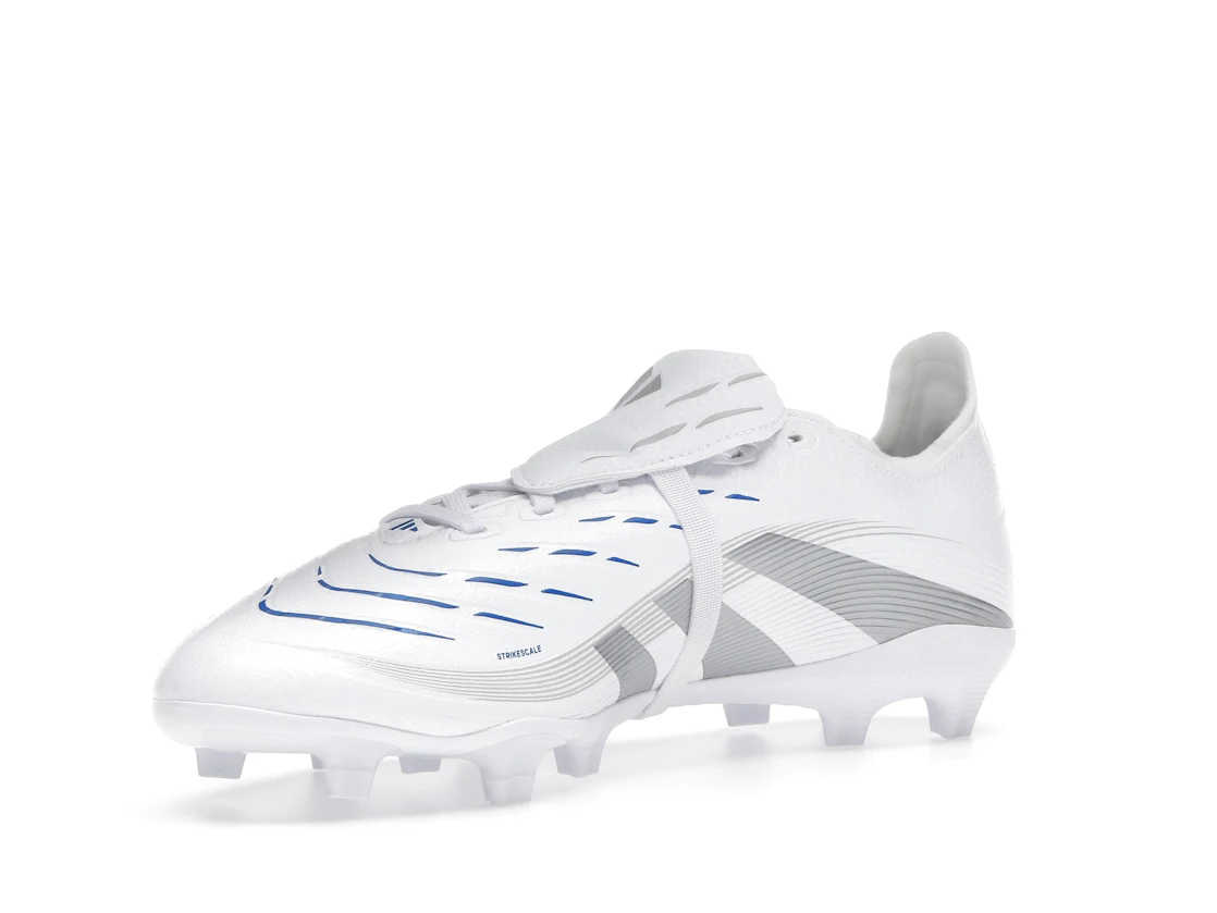 Vue 15 de adidas Predator League Fold-Over Tongue FG/MG Cloud White Silver Metallic Bright Royal