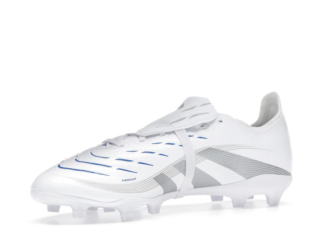 Vue 16 de adidas Predator League Fold-Over Tongue FG/MG Cloud White Silver Metallic Bright Royal