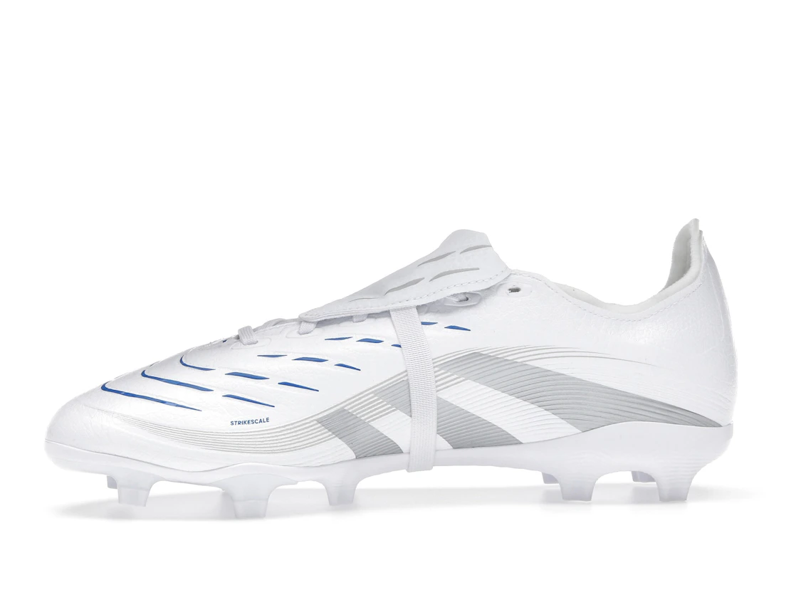 Vue 18 de adidas Predator League Fold-Over Tongue FG/MG Cloud White Silver Metallic Bright Royal