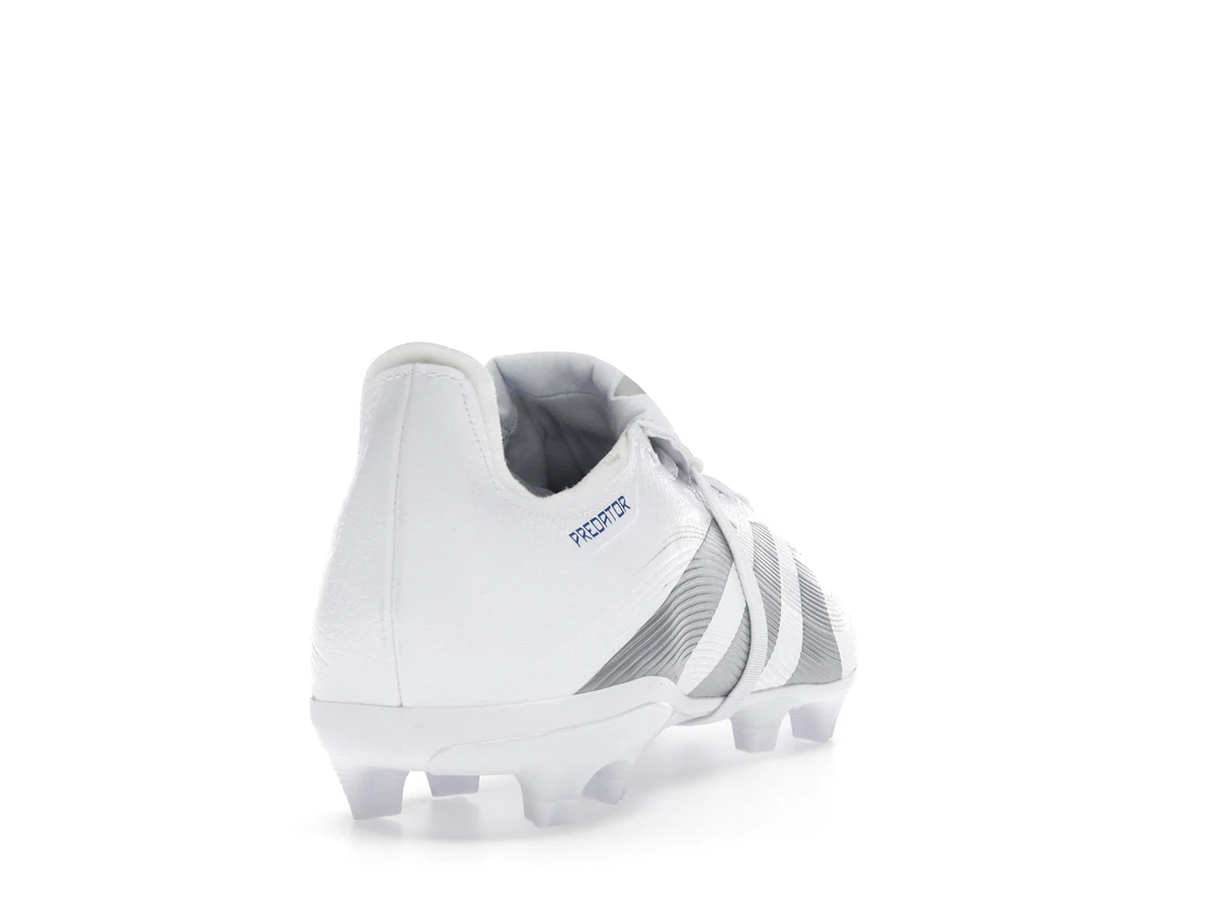 Vue 30 de adidas Predator League Fold-Over Tongue FG/MG Cloud White Silver Metallic Bright Royal