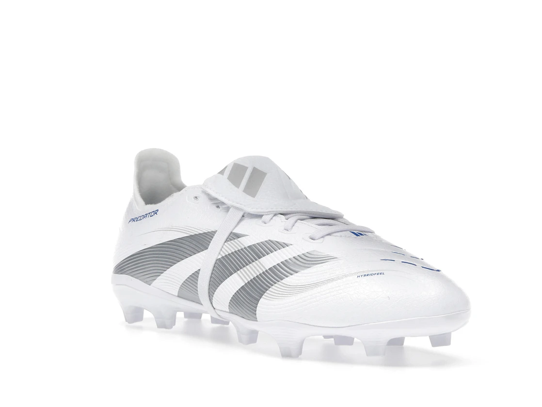 Vue 6 de adidas Predator League Fold-Over Tongue FG/MG Cloud White Silver Metallic Bright Royal