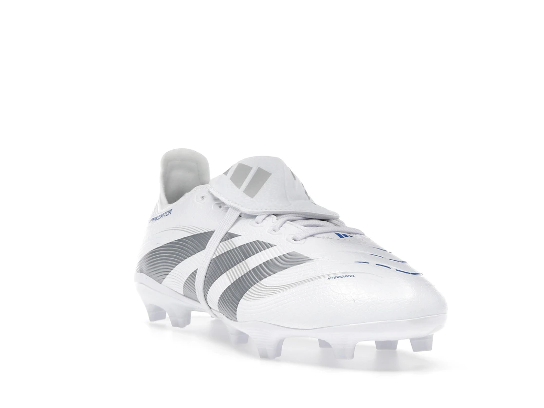 Vue 7 de adidas Predator League Fold-Over Tongue FG/MG Cloud White Silver Metallic Bright Royal
