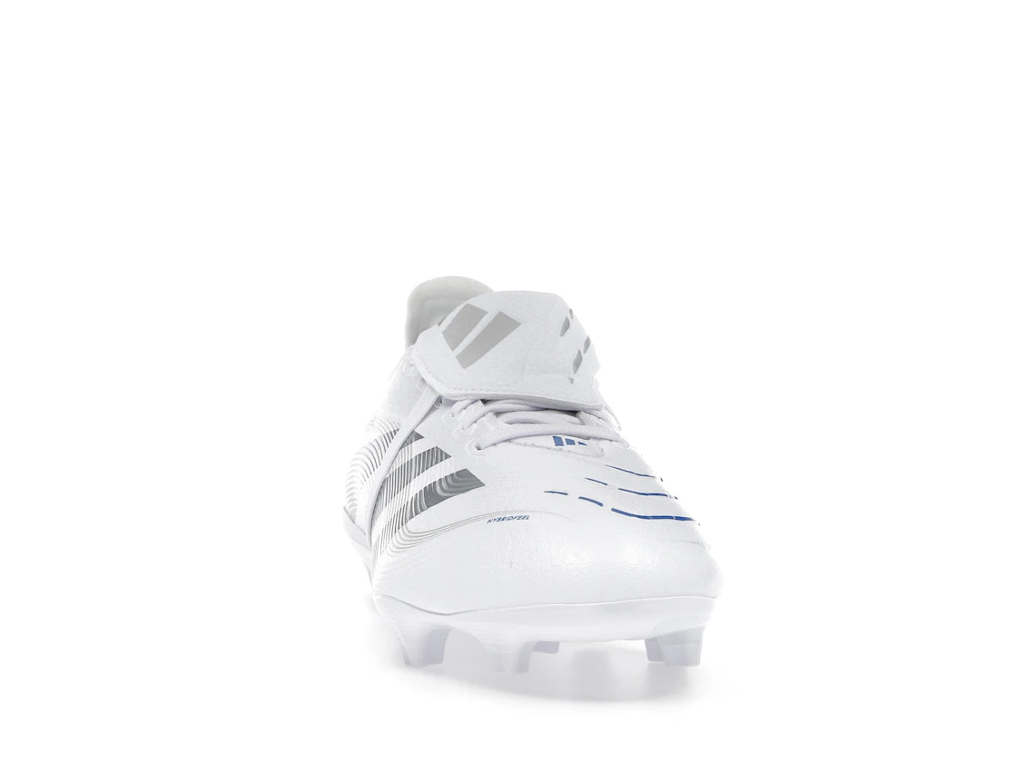 Vue 9 de adidas Predator League Fold-Over Tongue FG/MG Cloud White Silver Metallic Bright Royal