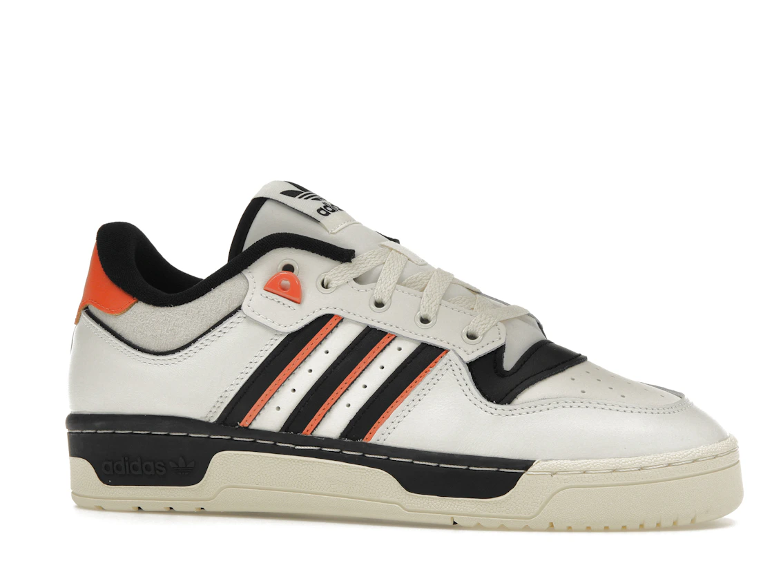 Vue 3 de adidas Rivalry 86 Low White Black Semi Impact Orange