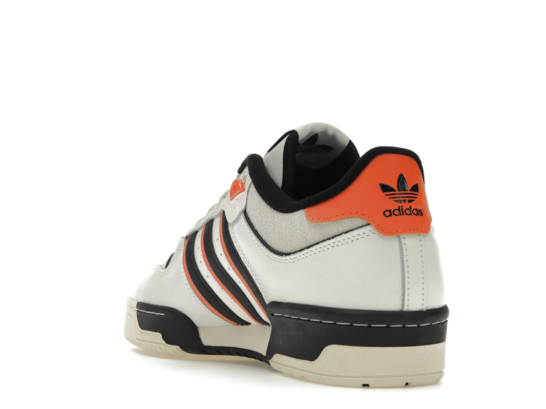 Vue 25 de adidas Rivalry 86 Low White Black Semi Impact Orange