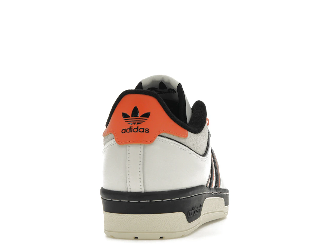 Vue 29 de adidas Rivalry 86 Low White Black Semi Impact Orange