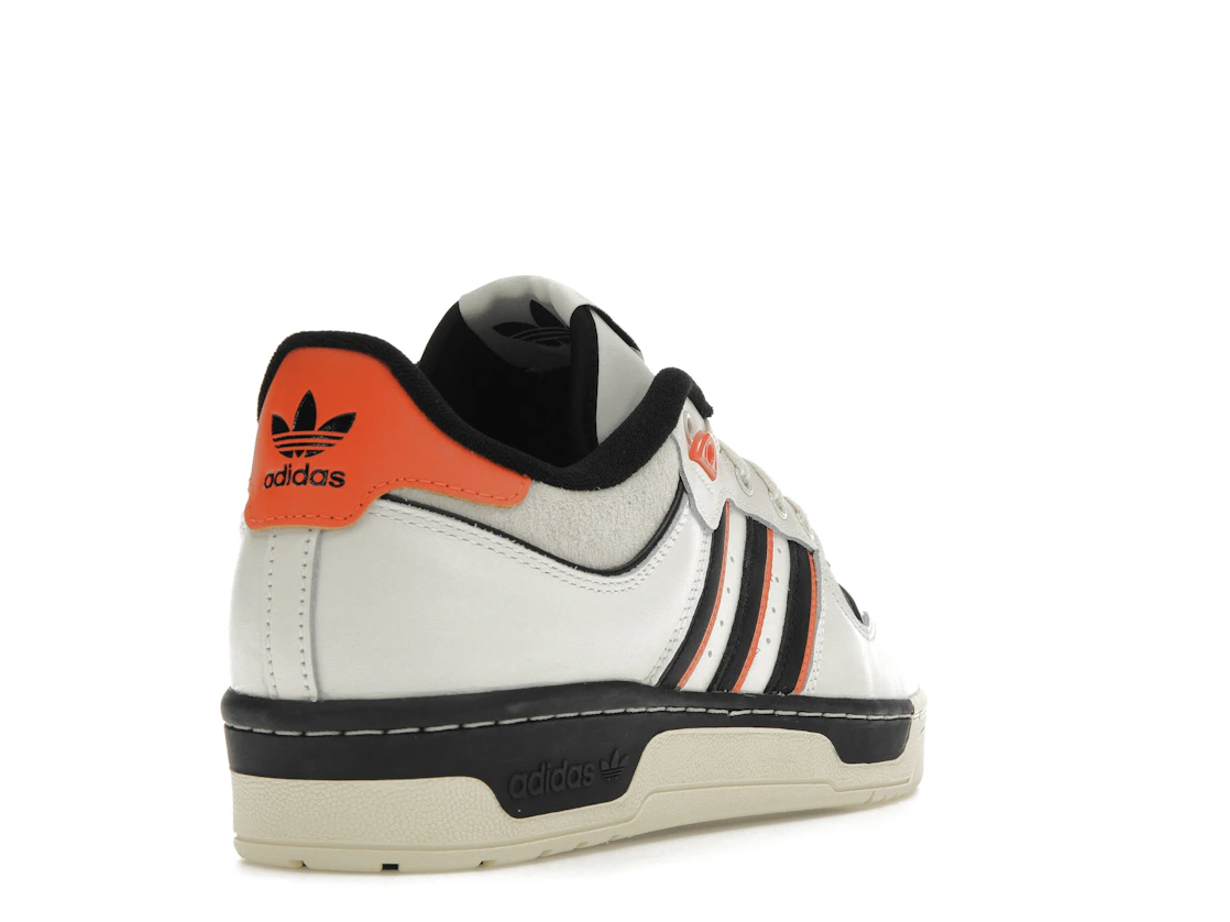 Vue 31 de adidas Rivalry 86 Low White Black Semi Impact Orange