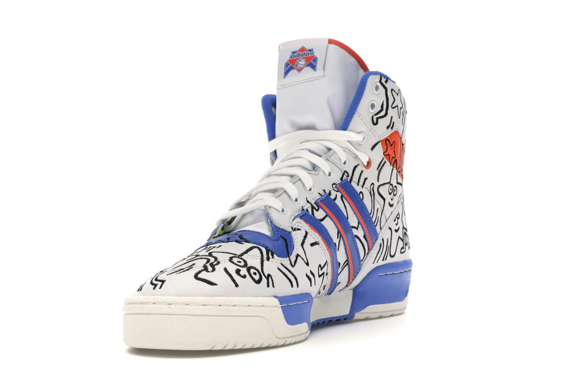 Vue 13 de adidas Rivalry Hi Keith Haring