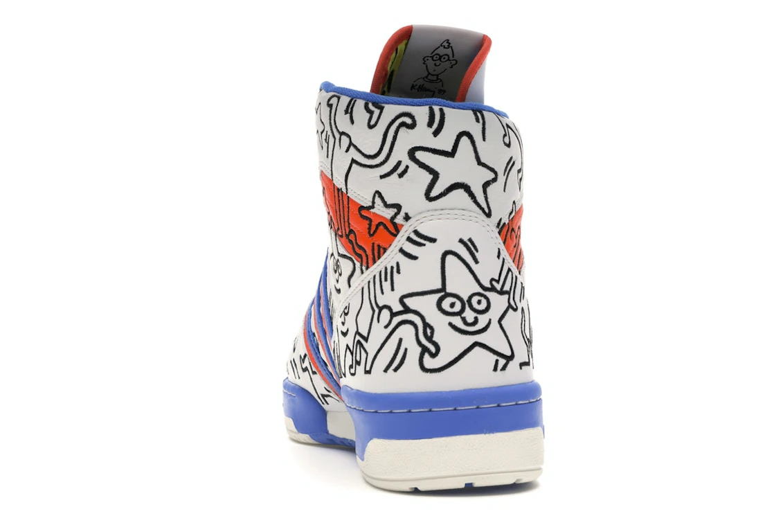 Vue 27 de adidas Rivalry Hi Keith Haring