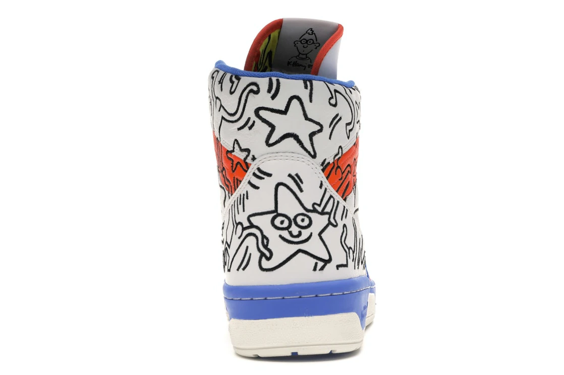 Vue 28 de adidas Rivalry Hi Keith Haring
