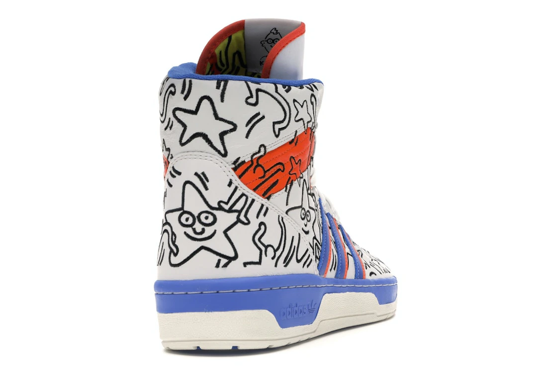 Vue 30 de adidas Rivalry Hi Keith Haring
